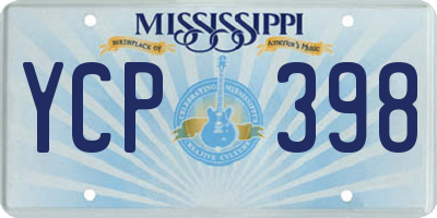MS license plate YCP398