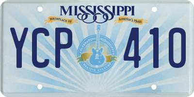 MS license plate YCP410