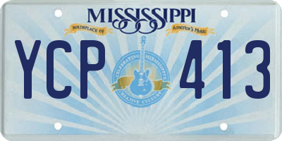 MS license plate YCP413