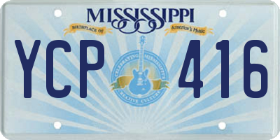 MS license plate YCP416