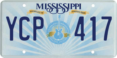 MS license plate YCP417