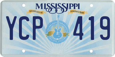 MS license plate YCP419