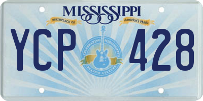 MS license plate YCP428