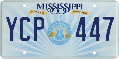MS license plate YCP447