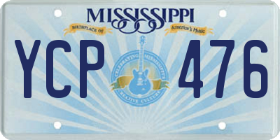 MS license plate YCP476
