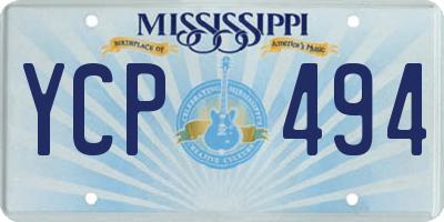 MS license plate YCP494