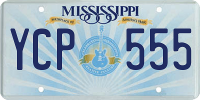 MS license plate YCP555