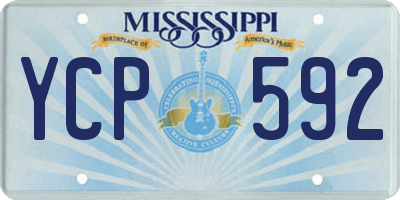 MS license plate YCP592