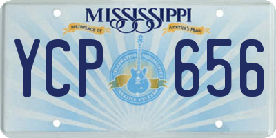 MS license plate YCP656