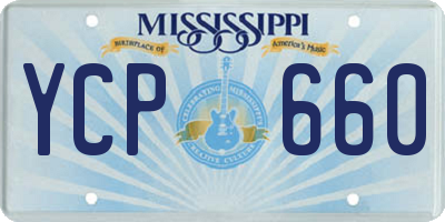 MS license plate YCP660