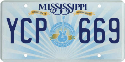 MS license plate YCP669