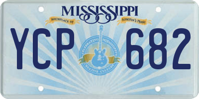 MS license plate YCP682
