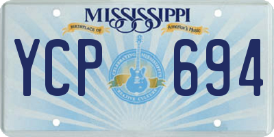 MS license plate YCP694