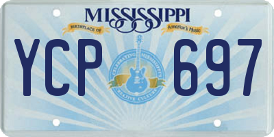 MS license plate YCP697