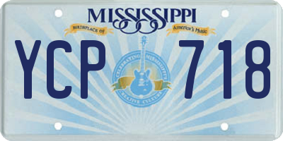 MS license plate YCP718