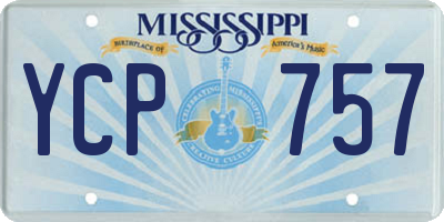 MS license plate YCP757