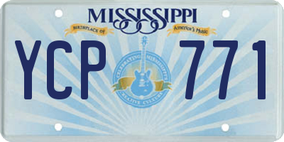 MS license plate YCP771