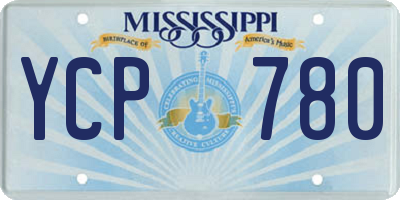 MS license plate YCP780