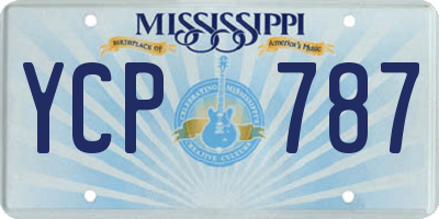 MS license plate YCP787
