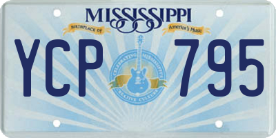 MS license plate YCP795