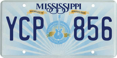 MS license plate YCP856
