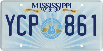 MS license plate YCP861