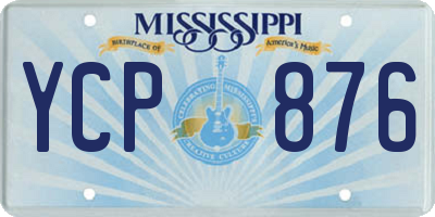 MS license plate YCP876