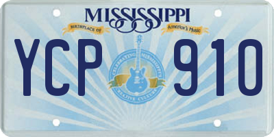 MS license plate YCP910