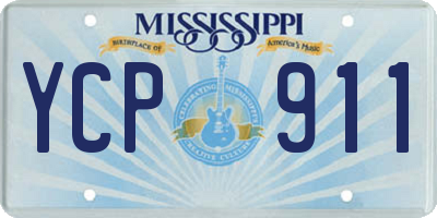 MS license plate YCP911