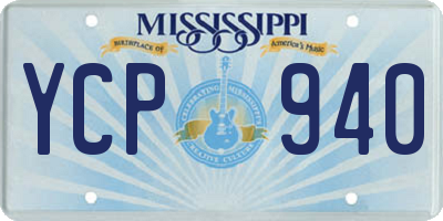 MS license plate YCP940