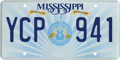 MS license plate YCP941