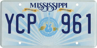 MS license plate YCP961