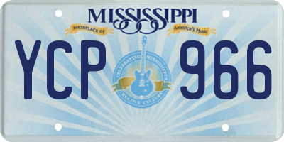 MS license plate YCP966