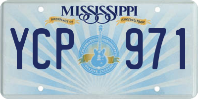 MS license plate YCP971
