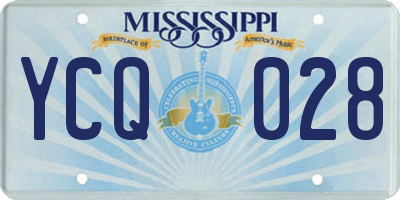 MS license plate YCQ028