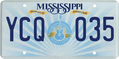 MS license plate YCQ035