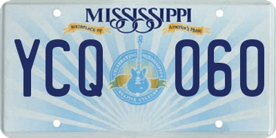 MS license plate YCQ060