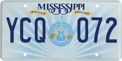 MS license plate YCQ072