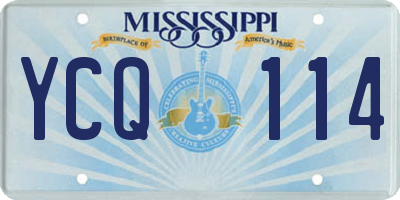 MS license plate YCQ114