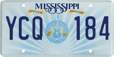 MS license plate YCQ184