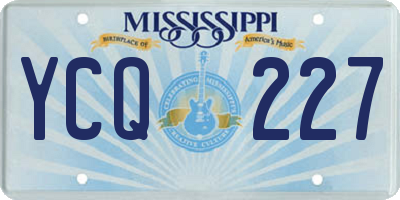 MS license plate YCQ227