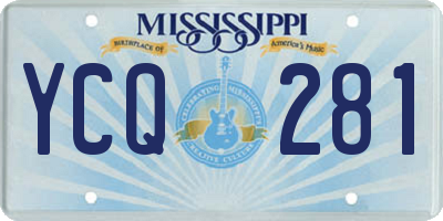 MS license plate YCQ281