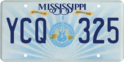 MS license plate YCQ325