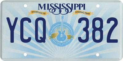 MS license plate YCQ382