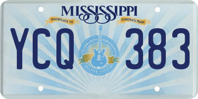 MS license plate YCQ383
