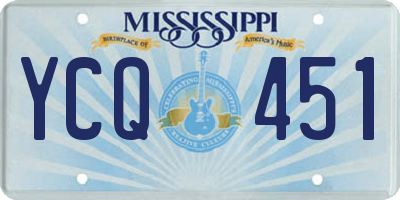 MS license plate YCQ451