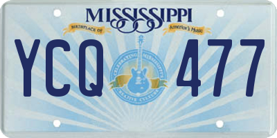 MS license plate YCQ477
