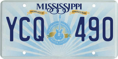 MS license plate YCQ490
