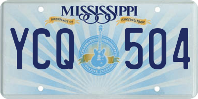 MS license plate YCQ504