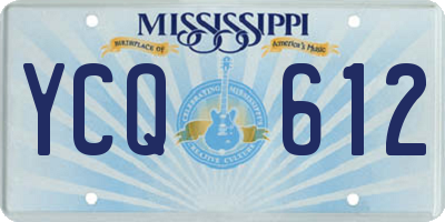 MS license plate YCQ612